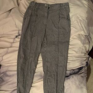 Plaid Black and White Pant